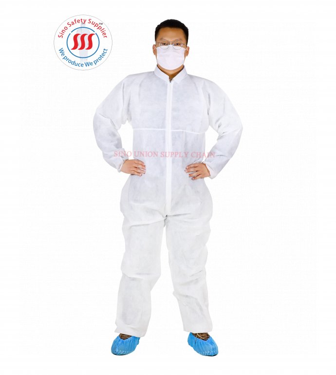 SINO-100W PP COVERALL WITHOUT HOOD