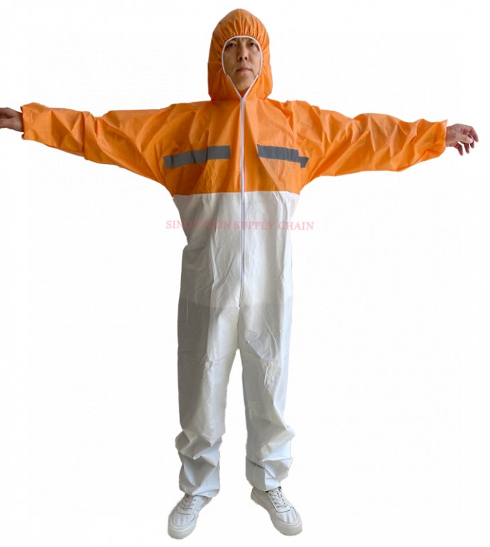 Microporous Coverall With Reflect Tape