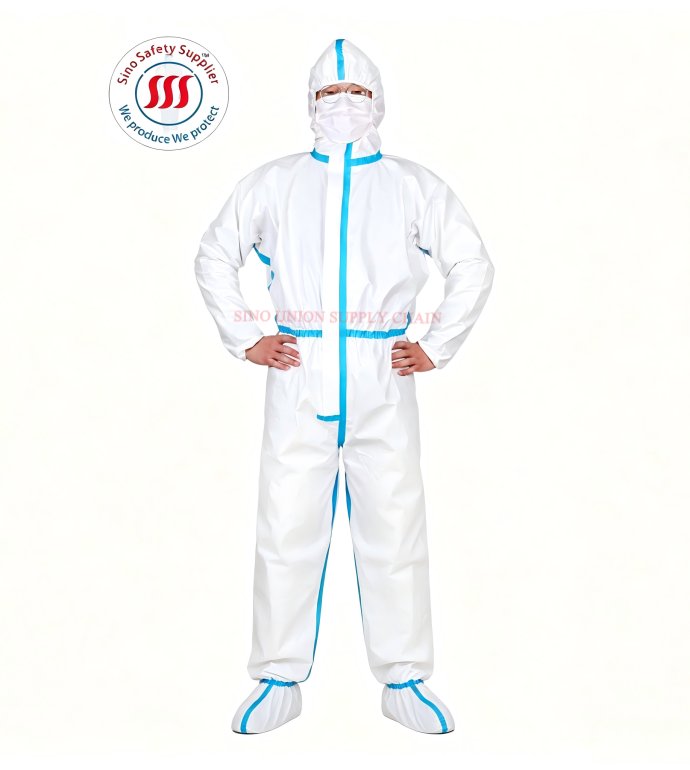 Type4/5/6 Microporous Taped Coveralls With boot 